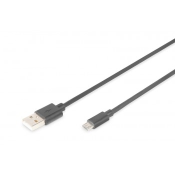 Kabel połączeniowy USB 2.0 HighSpeed Typ USB A/microUSB B M/M 1,8m Czarny