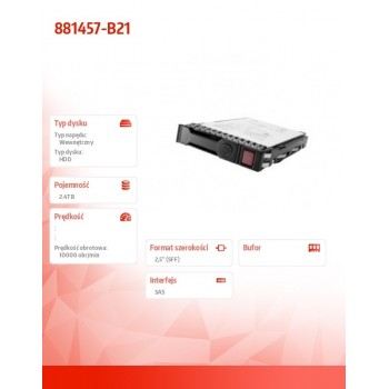 Dysk 2.4TB SAS 12G 10K SFF HDD 881457-B21