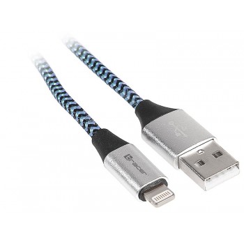 Kabel USB 2.0 iPhone AM lightning 1,0m czarno-niebieski