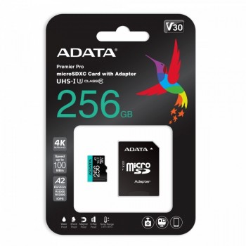 Karta pamięci microSD Premier Pro 256 GB UHS1 U3 V30 A2 + adapter