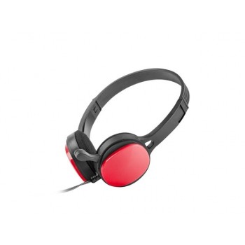 Słuchawki nauszne USL-1222 z mikrofonem czerwone