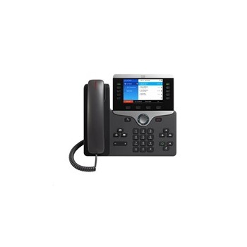 Cisco CP-8851-3PCC-K9, VoIP telefon, 10line, 2x10/100/1000, 5" displej, Bluetooth, USB, PoE