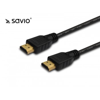 Kabel HDMI v1.4 Savio CL-06 czarny, 4Kx2K, 3m, wielopak 10szt.