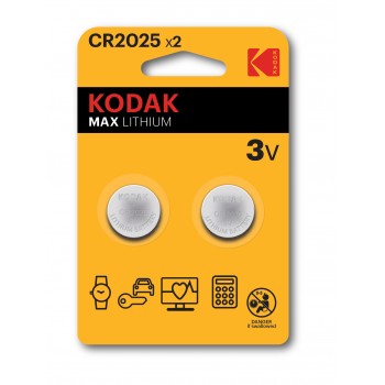 KODAK BATERIE LITOWE MAX CR 2025 BLISTER X 2 SZT.