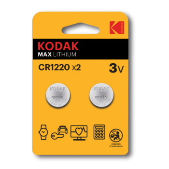 KODAK BATERIE LITOWE MAX CR 1220 BLISTER X 2 SZT.
