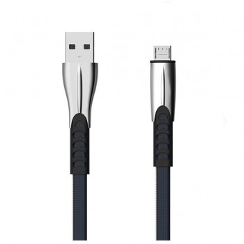 SOMOSTEL KABEL USB TYP-C 2.4A NIEBIESKI 2400MAH QUICK CHARGER QC 3.0 1M POWERLINE METALOWE WTYKI BW02