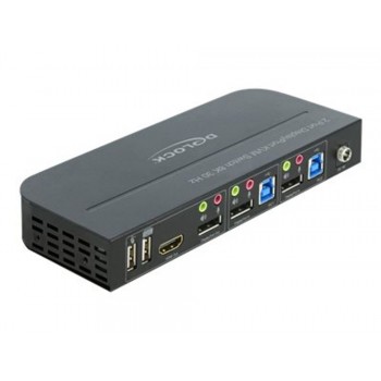 Delock KVM Switch DisplayPort 1.4 - 8K - 30 Hz - USB 3.0/Audio/HDMI