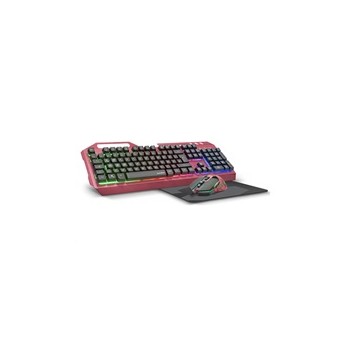 SPEED LINK set klávesnice + myš + podložka TYALO Illuminated Gaming Deskset, DE layout, berry