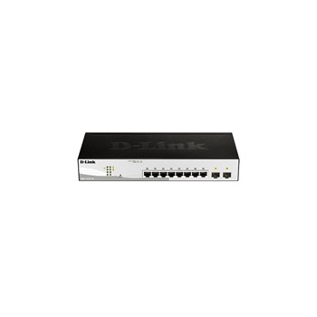 D-Link DGS-1210-10 10-Port Gigabit Smart+ Switch, 8x GbE, 2x SFP, fanless