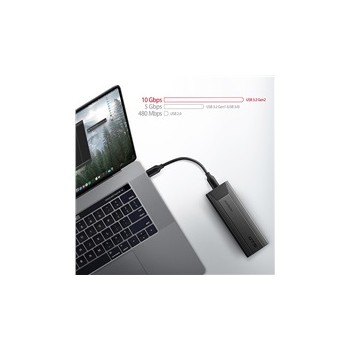 AXAGON EEM2-GTSA, USB-C 3.2 Gen 2 - M.2 NVMe SSD metalowy THIN box, bezśrubowy