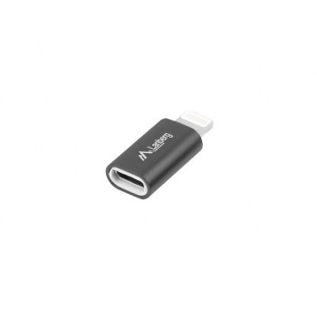 Adapter MICRO USB(F)- LIGHTNING(M) czarny