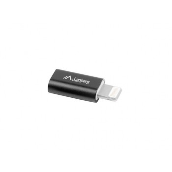Adapter MICRO USB(F)- LIGHTNING(M) czarny