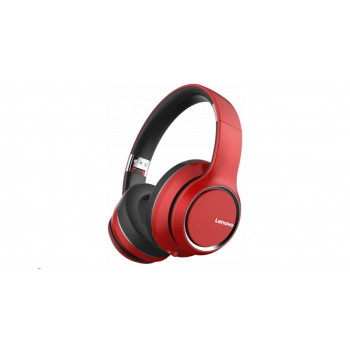 Słuchawki Lenovo HD200 (czerwone, bezprzewodowe, bluetooth, nauszne)