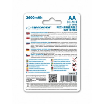 Zestaw akumulatorów Esperanza EZA106 (Ni-MH)