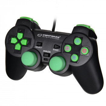 Gamepad kontroler Esperanza TROOPER EGG107G (PC, PS3, kolor czarno-zielony)