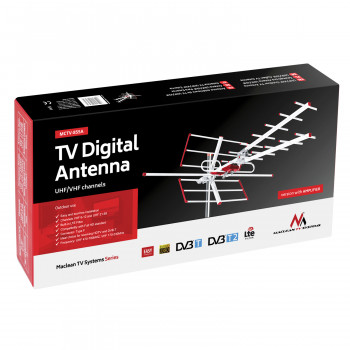 Antena kierunkowa zewnętrzna Maclean MCTV-855A (aktywna, 20 dB, Typ F)