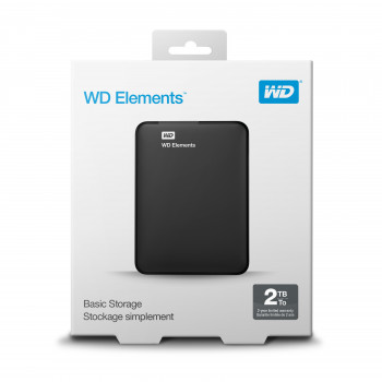 Dysk zewnętrzny HDD WD Elements Portable WDBU6Y0020BBK-WESN (2 TB, 2.5", USB 3.0, kolor czarny) (WYPRZEDAŻ)