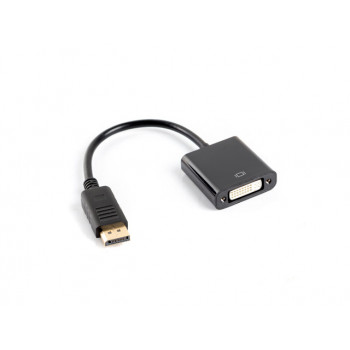 Adapter Lanberg AD-0007-BK (DisplayPort M - DVI-D F, 0,10m, kolor czarny)