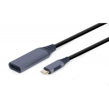 GEMBIRD ADAPTER Z USB TYPE-C DO DISPLAYPORT NA KABLU SZARY