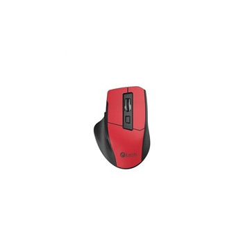 C-TECH myš Ergo WLM-05, bezdrátová, 1600DPI, 6 tlačítek, USB nano receiver, červená