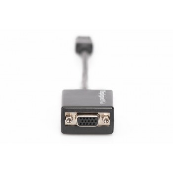 Kabel adapter Displayport z zatrzaskiem 1080p 60Hz FHD Typ DP/DSUB15 M/Ż 0,15m Czarny