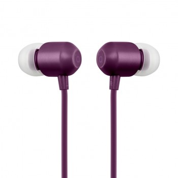 Słuchawki z mikrofonem HE21P douszne fioletowe