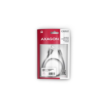 AXAGON BUCM-AM10AB, Kabel HQ USB-C - USB-A, 1 m, USB 2.0, 3A, ALU, oplot, czarny
