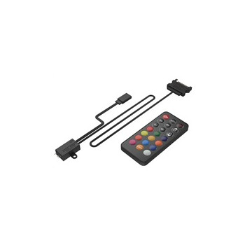 SilentiumPC řídící panel podsvícení Nano-Reset Remote ARGB KIT, 4x3-pin ARGB konektor, černý + dálkový ovladač