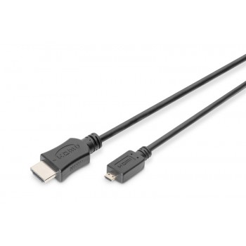 Kabel połączeniowy HDMI HighSpeed z Ethernetem 4K 60Hz UHD Typ HDMI A/HDMI D M/M 1m Czarny