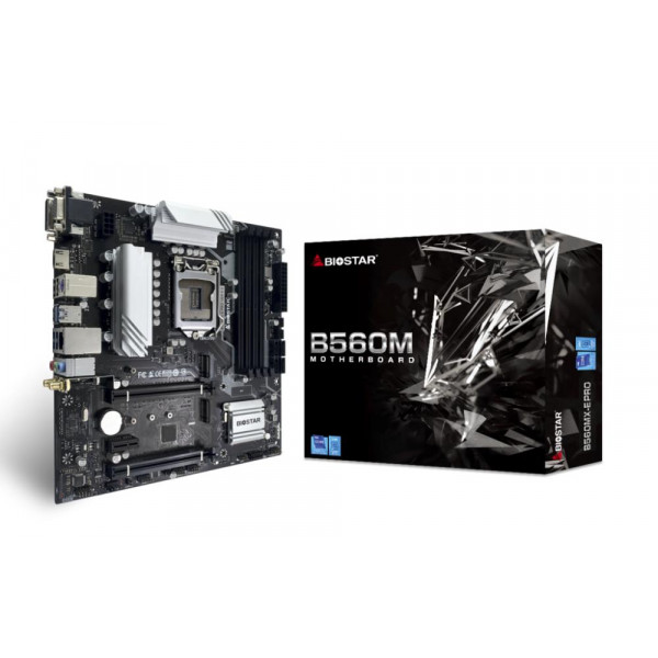 Mainboard BIOSTAR Intel B560 LGA1200 MicroATX Memory DDR4 Memory slots 4 1xPCI-Express 3.0 1x 1xPCI-Express 3.0 16x 1xPCI-Expres Mainboard BIOSTAR Intel B560 LGA1200 MicroATX Memory DDR4 Memory slots 4 1xPCI-Express 3.0 1x 1xPCI-Express 3.0 16x 1xPCI-Expres