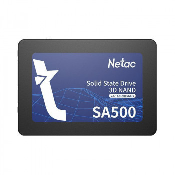 SSD NETAC SA500 256GB SATA 3.0 3D NAND Write speed 450 MBytes/sec Read speed 520 MBytes/sec 2,5" TBW 120 TB MTBF 1500000 hours N