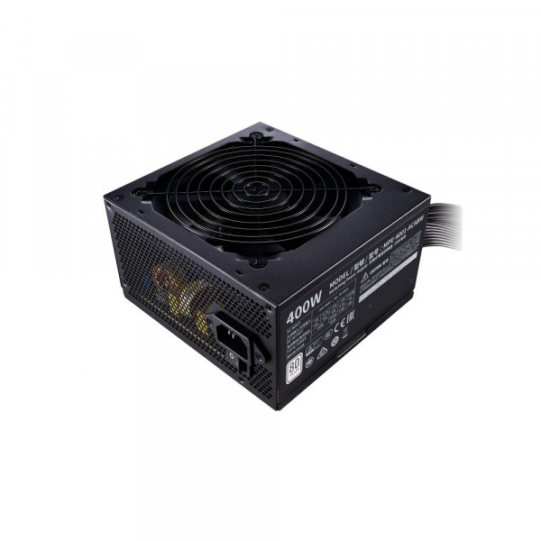 Power Supply COOLER MASTER 400 Watts Efficiency 80 PLUS PFC Active MTBF 100000 hours MPE-4001-ACABW-EU Power Supply COOLER MASTER 400 Watts Efficiency 80 PLUS PFC Active MTBF 100000 hours MPE-4001-ACABW-EU