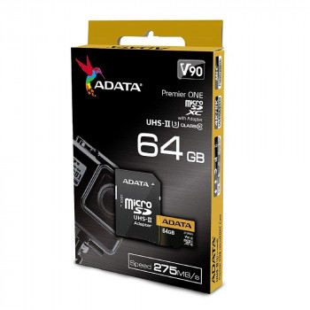 ADATA Flash Card inkl. Micro SD Adapter Premier One - microSDXC UHS-II - 64 GB