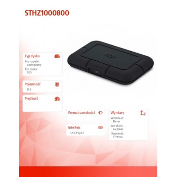 Dysk zewnętrzny Rugged SSD Pro 1 TB USB-C STHZ1000800