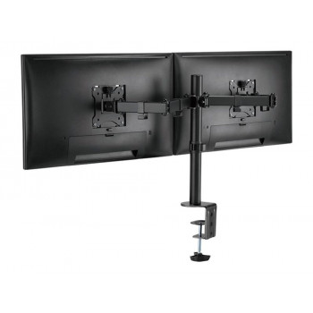 LogiLink - Befestigungskit - einstellbarer Arm - für 2 LCD-Displays - Schwarz