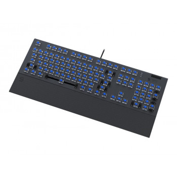 SPC Gear GK650K Omnis Kailh Blue RGB Pudding Edition - Tastatur - mit Lautstärkerad - QWERTY - USA