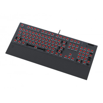 SPC Gear GK650K Omnis Kailh Red RGB Pudding Edition - Tastatur - mit Lautstärkerad - QWERTY - USA
