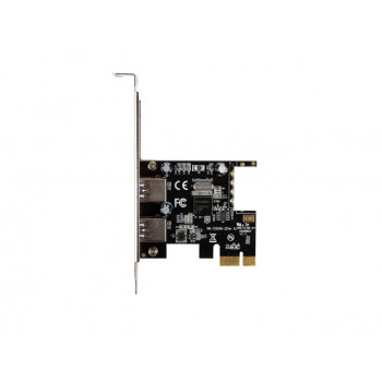LANBERG KARTA PCI-E X1 - 2X USB-A 3.1 GEN1 ŚLEDŹ LOW PROFILE PCE-US3-002