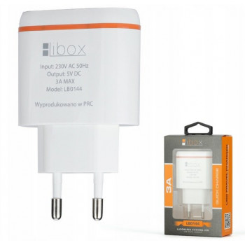 Ładowarka sieciowa Libox LB0144 (USB, kolor biały)