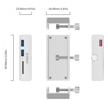 ORICO HUB USB-A 3.1 BIURKOWY, CZYTNIK KART SD