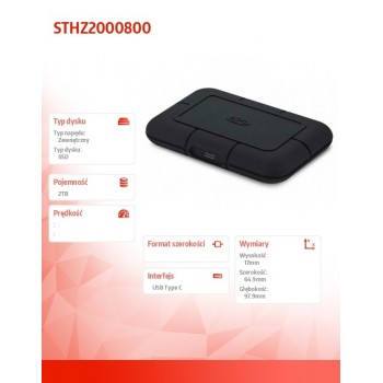 Dysk zewnętrzny Rugged SSD Pro 2 TB USB-C STHZ2000800