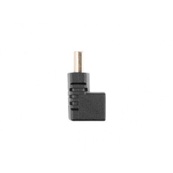Adapter HDMI(M) - HDMI(F) Kątowy 90 stopni górny Czarny