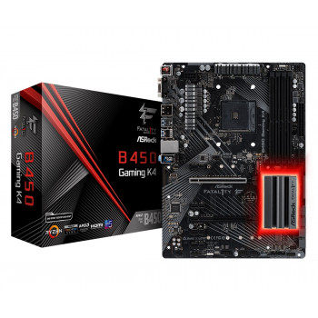 Płyta główna Asrock B450 Gaming K4 (AM4, 4x DDR4 DIMM, ATX, CrossFire)