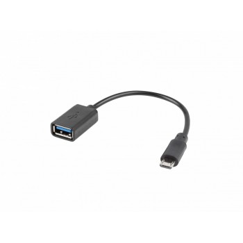 Adapter MICRO USB(F)- USB-A(f )2.0 0.15M OTG Czarny