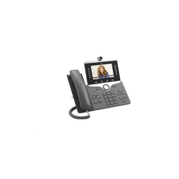 Cisco CP-8845-3PCC-K9, VoIP telefon, 10line, 2x10/100/1000, 5" displej, kamera, Bluetooth, PoE - REFRESH