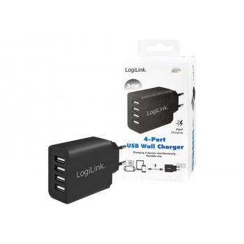 LogiLink Netzteil - 4 x USB - 24 Watt
