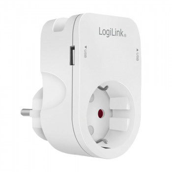Adap Logilink DC Adapter with 2x USB Charger White