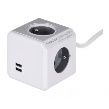 Przedłużacz allocacoc PowerCube Extended USB 2404/FREUPC (3m, kolor szary)