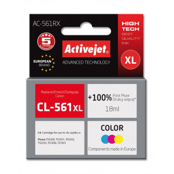 Tusz Activejet AC-561RX (zamiennik Canon CL-561XL, Premium, 18 ml, kolor)