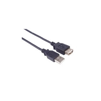 PremiumCord kabel prodlužovací USB 2.0, A-A, 0,5m, černá